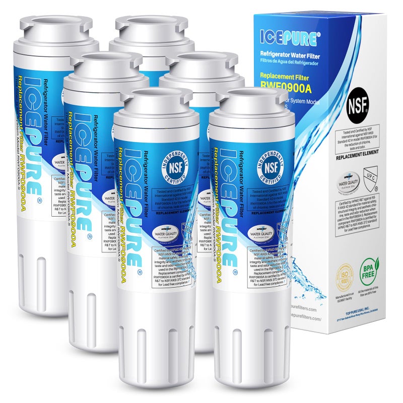 ICEPURE UKF8001Refrigerator Water Filter Replacement for Maytag UKF8001, UKF8001AXX, UKF8001P, Whirlpool 4396395, 469006, EDR4RXD1, EveryDrop Filter 4, Puriclean II, RWF0900A 6PACK - Image 1